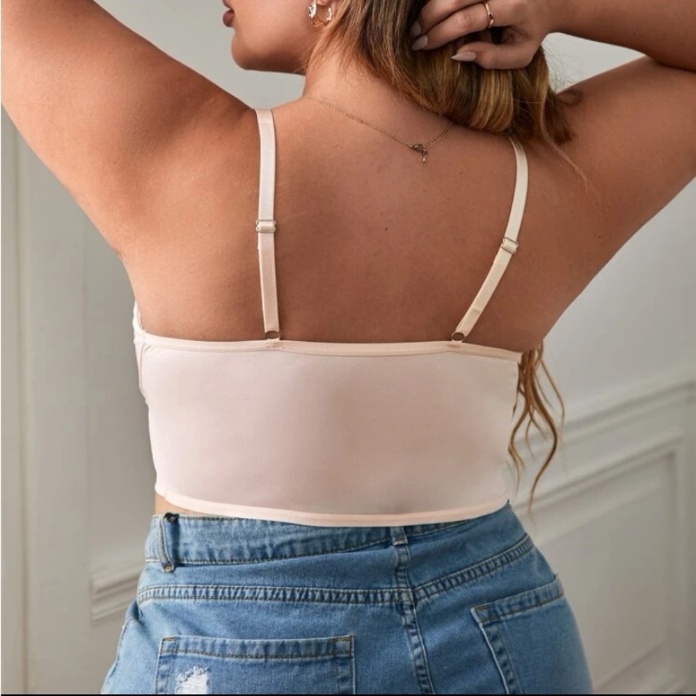 Boho plus size lilac purple plunging V neckline bralette - Picture 10 of 16